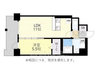 エルグランド吉塚【9階】の間取り