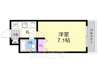 エステート朱雀【5階】の間取り