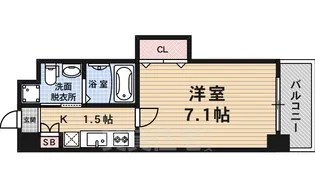 HF四条河原町レジデンス【7階】の間取り