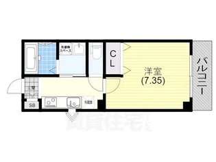 リーフビル割塚【7階】の間取り