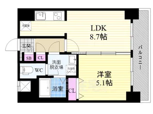 アーバネックス室町【7階】の間取り