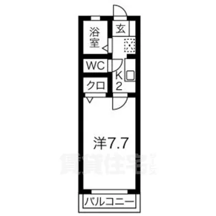 ヤングパレスA棟【1階】の間取り