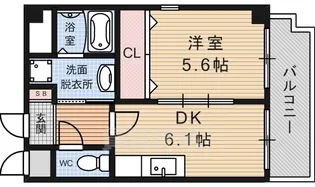 ヴェルメゾン御所西【2階】の間取り