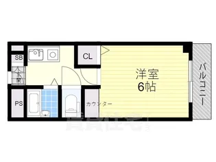 ハッピーハイツ【6階】の間取り