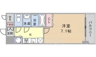 KDXレジデンス三宮【11階】の間取り