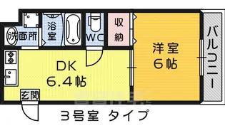 シティーコート堺東【5階】の間取り