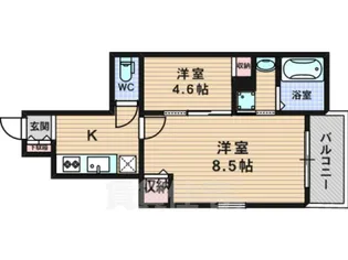 カーサユタカ【1階】の間取り