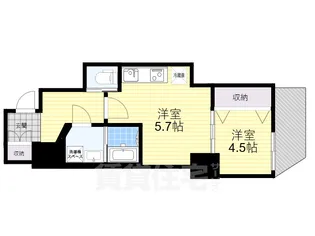 大阪府大阪市都島区都島本通1丁目【マンション】の間取り
