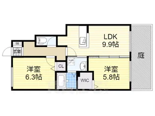 ヴィラシャンテ【1階】の間取り