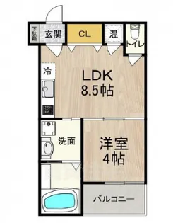 大阪府堺市堺区海山町1丁【アパート】の間取り