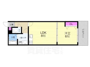 京都府京都市伏見区深草西出町【アパート】の間取り