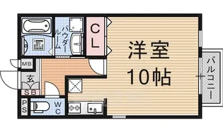 D-room石山AWAZU B棟【2階】の間取り
