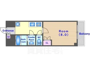 フラッティ千本今出川【303号室】の間取り