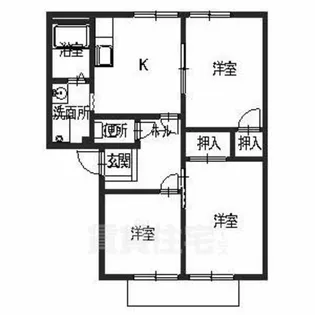 阪和阪手ドミールA【2階】の間取り