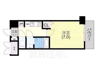 CREST TAPP 神戸湊町 NOIR【3階】の間取り