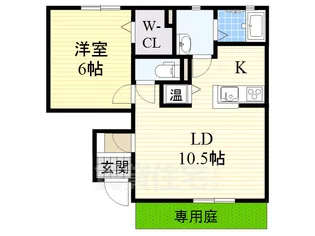 ディアセレナB【1階】の間取り