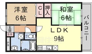 駅前コーポラス【4階】の間取り