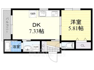 ルノアール堺東【3階】の間取り