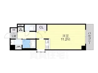 イクスコート大津駅前【9階】の間取り