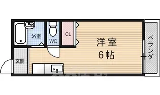 滋賀県野洲市小篠原【アパート】の間取り