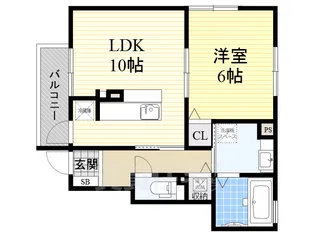 1LDKの間取り画像