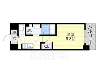 アドバンス天王寺南パキラ【8階】の間取り