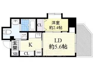 レジディア丸の内【4階】の間取り