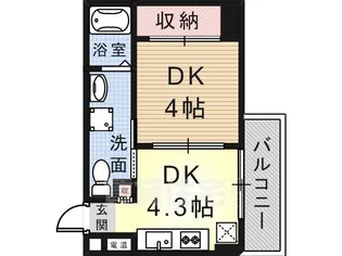 大阪府堺市北区長曽根町【マンション】の間取り