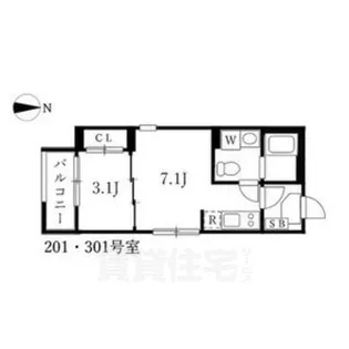 エトワール大曽根【3階】の間取り