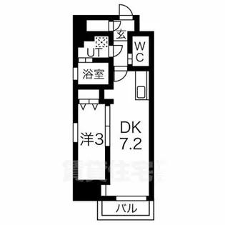 1LDKの間取り画像