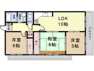 アビテ琴浦【5階】の間取り