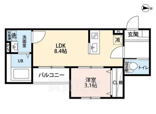 CRASTINE東味鋺3丁目2【3階】の間取り