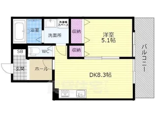 ユアメゾン梅津北【1階】の間取り