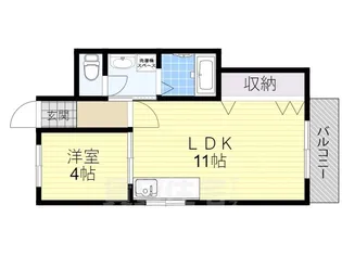 堀田ハイツ【4階】の間取り