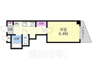 ヌフジャラン御前【6階】の間取り