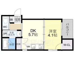 Luxe新大阪【1階】の間取り