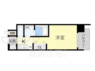 レジュールアッシュ塚本レジデンス【8階】の間取り