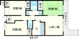 クオリティ東淀川【2階】の間取り