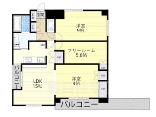 カーサ・ヴェルデ・橋【7階】の間取り