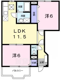 クロスローズ【1階】の間取り