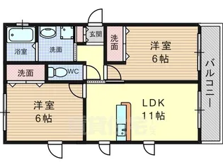 ハーモニー桂離宮【1階】の間取り