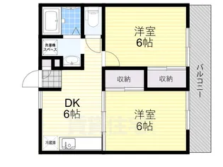 エステートピア5ハヤノ3【2階】の間取り