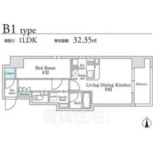 S-FORT二条城前(旧:Grand E’terna二条城前)【13階】の間取り