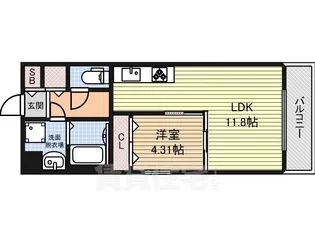 S-FORT鶴舞cube【8階】の間取り
