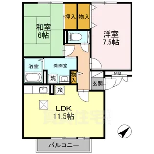 Thick Forest B棟【3階】の間取り