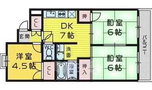 リバーサイド津村【2階】の間取り