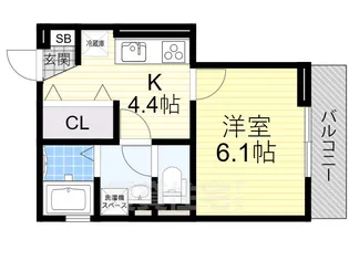 La Pause East Avenue【1階】の間取り