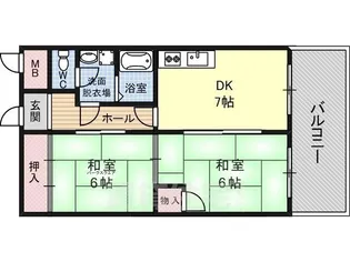 パークスクウェア長居【1階】の間取り