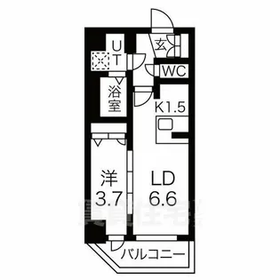 メイクス上前津3【6階】の間取り
