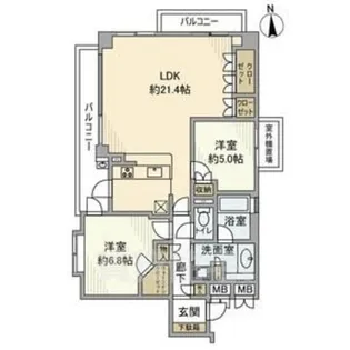 パーク・ホームズ鹿子町【4階】の間取り